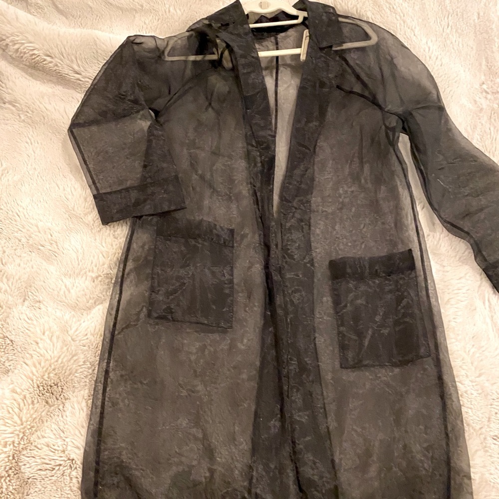 Long trendy , accessorize jacket